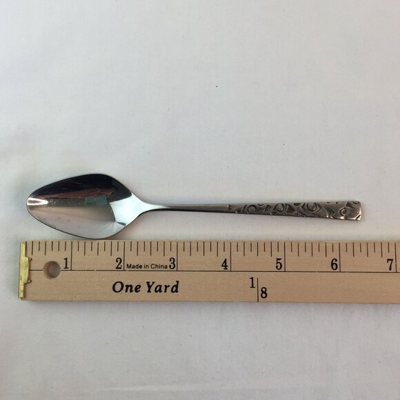 1847 Rogers Bros Navaho Stainless Steel Flatware Cutlery Lot of 4 Teaspoons - Picture 5 of 5